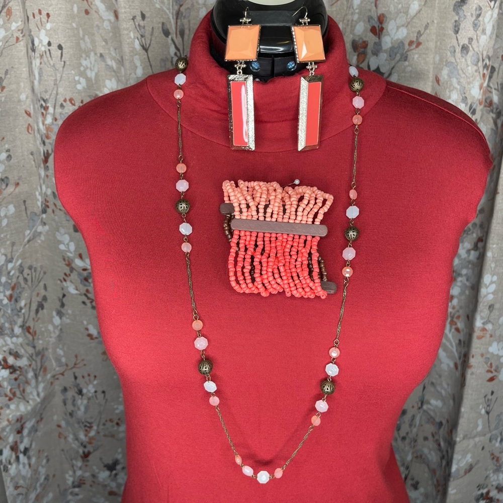 Pre-Treasured: Women’s Coral Necklace, Earrings, & Bracelets